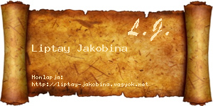 Liptay Jakobina névjegykártya